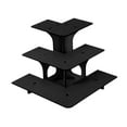 thumbnail image 3 of QSTDGVPW 3 Tier Corner Tiered Display Stand 3 Step Corner Display Rack for Tradeshows Arc black, 3 of 9