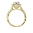 thumbnail image 3 of Unique Moments 2ct Lab Grown Halo Cushion Shape Diamond Engagement Ring 14K Yellow Gold, 3 of 6