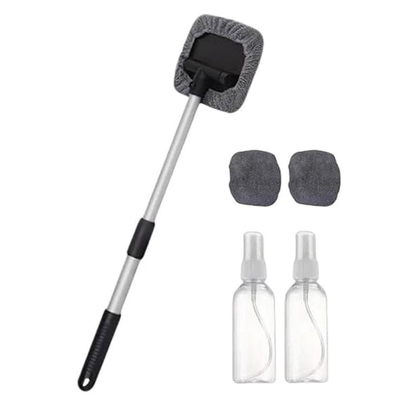 Telescopic Window Cleaner Tool with Microfiber Heads and Adjustable Pole for Glass s and Household Cleaning