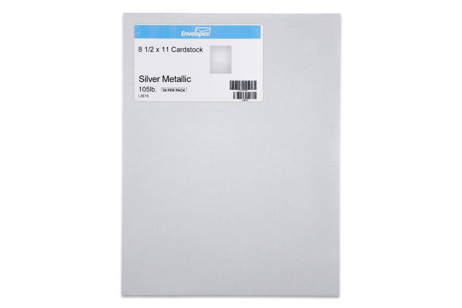 JAM Paper Cardstock, 8.5 x 11, 110lb Silver Metallic, 1000/Pack