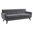 thumbnail image 2 of Modway Engage Performance Velvet Sofa in Gray, 2 of 8