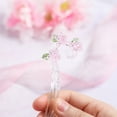 thumbnail image 4 of 1 Set Writing Pen Flower Design Portable Glass Crystal Writing Dip Pen for Student Gift Purple Glass, 4 of 6