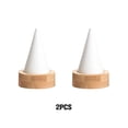 thumbnail image 4 of Soporte de exhibición de anillo 2 piezas Qarigey Base redonda mostrador joyería decoración Blanco, 4 of 6