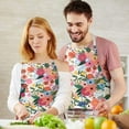 thumbnail image 3 of Pioneer Flower Floral Print Pattern Apron-Garden Aprons for Women with Pockets-Cotton Linen Waterproof Kitchen Cooking Gardening Aprons Adjustable for Kitchen,Cooking,BBQ and Salon 33x27 Inch, 3 of 7