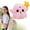 Pink, White, variant on Cute Ghost Plush Keychain – Black Soft Stuffed Bag Charm for Backpacks, Handbags, and Halloween Accessories