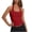 Red, variant on Staron Women's Sleeveless Crop Tank Top Ruched Halter Slim Fit Casual Summer Blouse, Pink XL