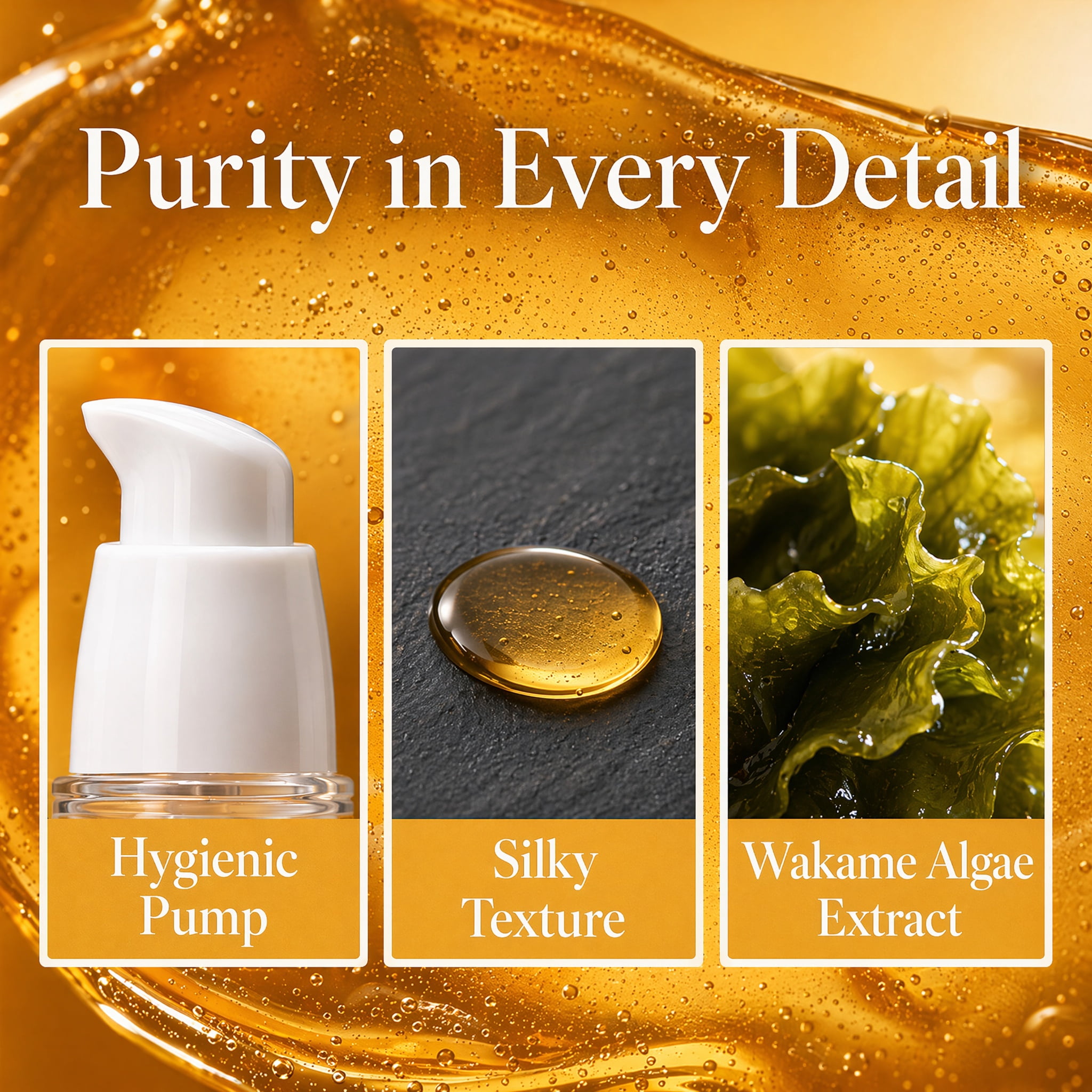 Evora Botanical Body Oil with Wakame Algae, Passionflower Seed Oil & Brazil Nut Oil, Lightweight Moisturizing Body Oil for Dry Skin, Fast Absorbing Non-Greasy Massage Oil for Smooth Soft Skin (3PC)