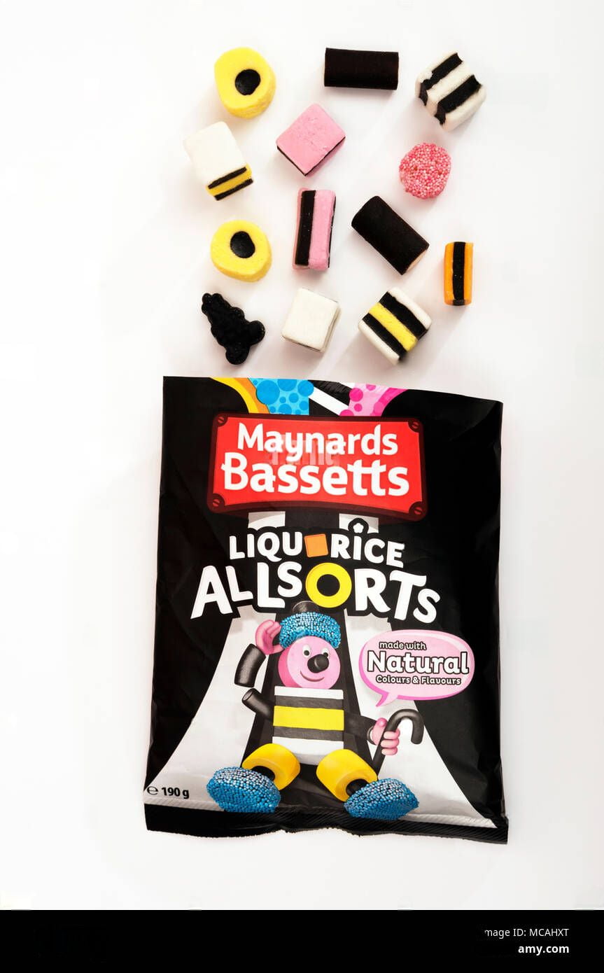Maynards Bassetts Liquorice Allsorts Sweets Bag (165g x 6)