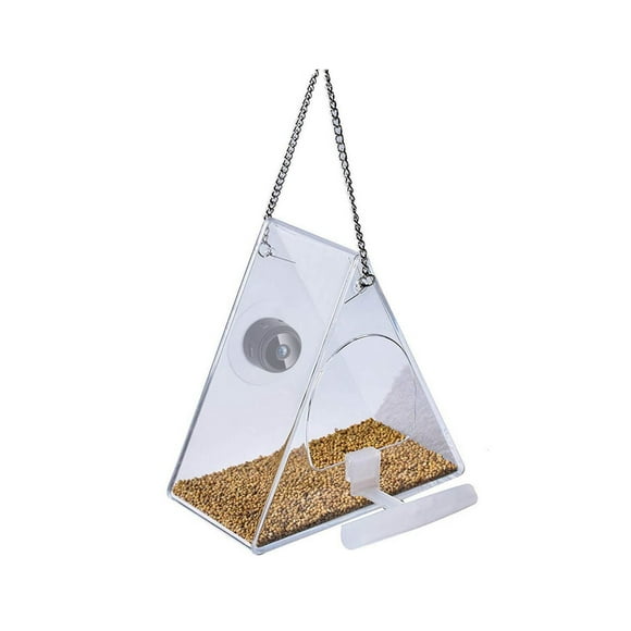 Hummingbird Feeders Glass Solar Cedar Feeder Post Mount Bird Feeder With Camera Clear Window Bird Feeder With Suction Cups | Bird Camera Feeder With Chain For Outdoor Hanging Night Version Video