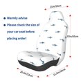 thumbnail image 3 of Wukai Cute Shark Full Set Car Seat Covers with Soft Padding Universal Auto Front Seats Protector and Cushion Mat, 3 of 5