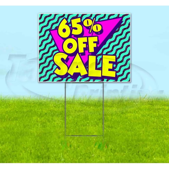 Fwyp 65% Off Sale (18" x 24") Yard Sign, Includes Metal Step Stake