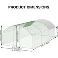 thumbnail image 4 of Luku Large Chicken Run, Metal Chicken Coop with Waterproof and Anti-UV Cover, Walk-in Poultry Cage with Run, Doom Roof Large Metal Chicken Coop for Outdoor Backyard Farm 9.8' W x 6.5' L x 6.5' H, 4 of 7