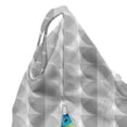 thumbnail image 5 of Abstract Lounger Chair Bag, Contemporary Graphic Circles Digitally Drawn Along Checkered Lines, High Capacity Storage with Handle Container, Lounger Size, Pale Grey Black and White, by Ambesonne, 5 of 5