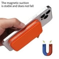 thumbnail image 4 of Zipper Pocket Card Slots RFID Blocking Kickstand Magnetic Back Bag, for Phone Case with Magnetic Suction, Such as for iPhone 12 13 14 15 Series, (Other Phones Come with Magnetic Rings), Orange, 4 of 8