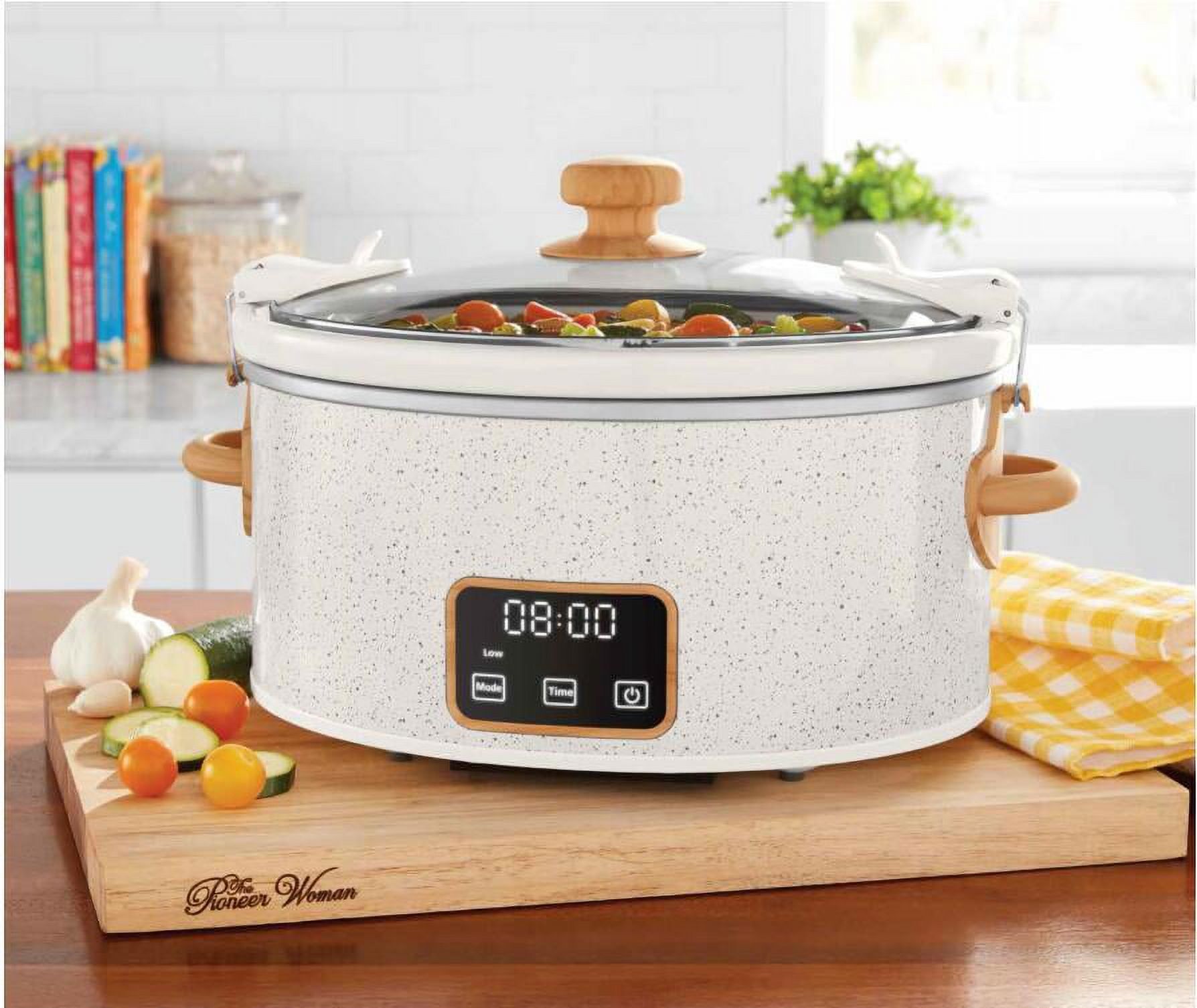 The Pioneer Woman 6-Quart Slow Cooker, Linen Speckle photo 2