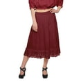 thumbnail image 1 of Moomaya Cotton Skirts For Women Knee Length Long Ladies Casual Wear Clothing, 1 of 1