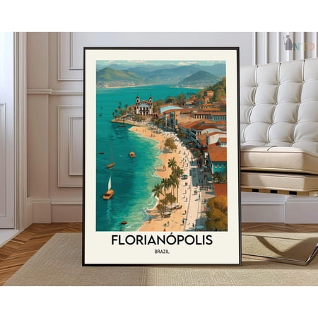 Florianopolis Brazil Poster, Unframed Paper Poster 8x10in