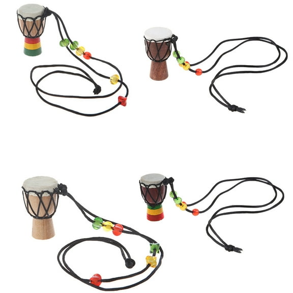 GENEMA Wooden Classic Jambe Drummer Mini Djembe Percussion African Hand Drum Bongo Gift