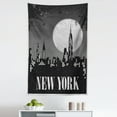 thumbnail image 1 of NYC Scene Tapestry, Typography Illustrated in a Grunge Style Nighttime City Setting, Fabric Wall Hanging Decor for Bedroom Living Room Dorm, 5 Sizes, Grey Pale Grey, by Ambesonne, 1 of 1