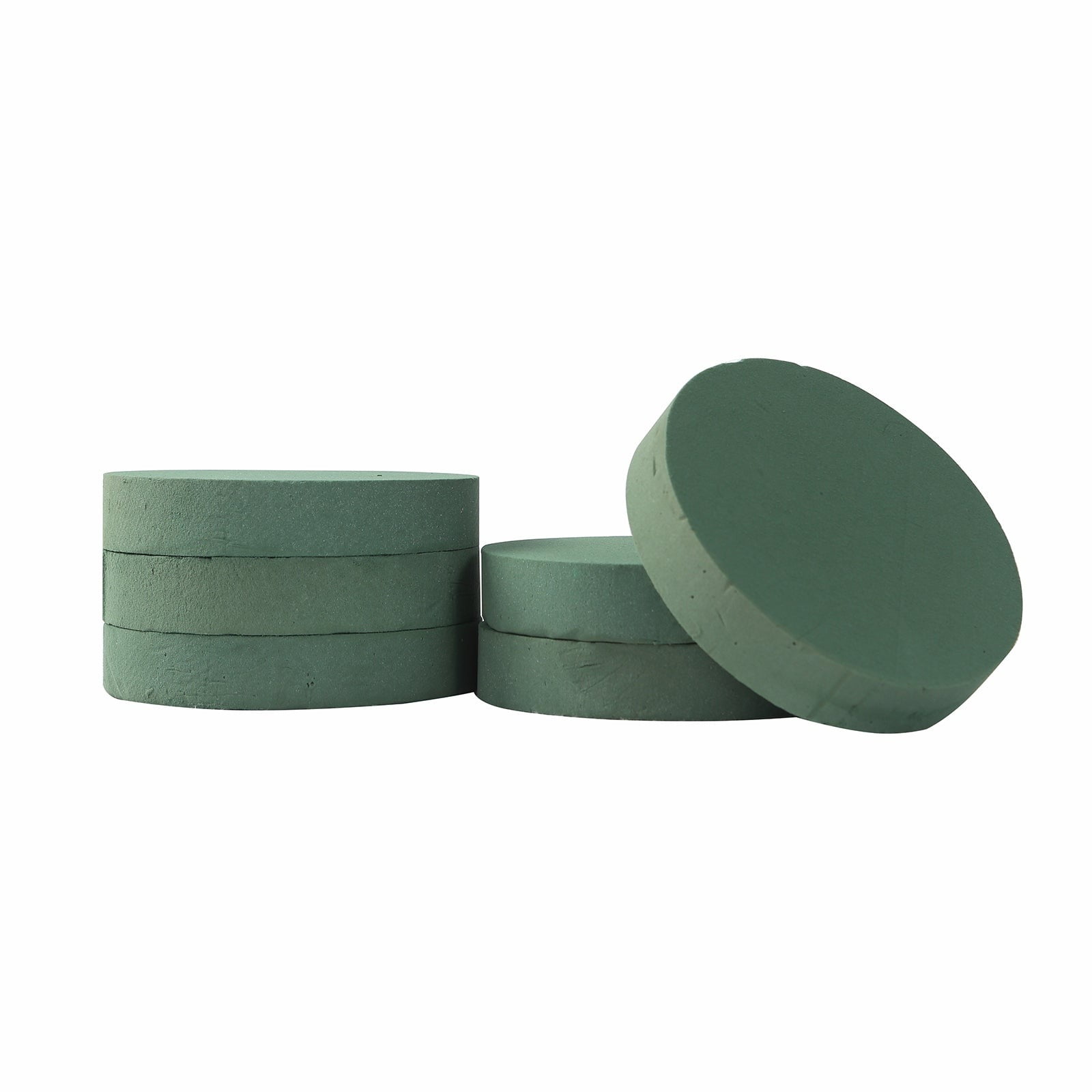 BalsaCircle 6 Green 6 in Round Floral Foam Blocks for Fresh Flowers for Fresh Flowers Wedding Party Events Home Crafts Centerpieces Decorations Supplies