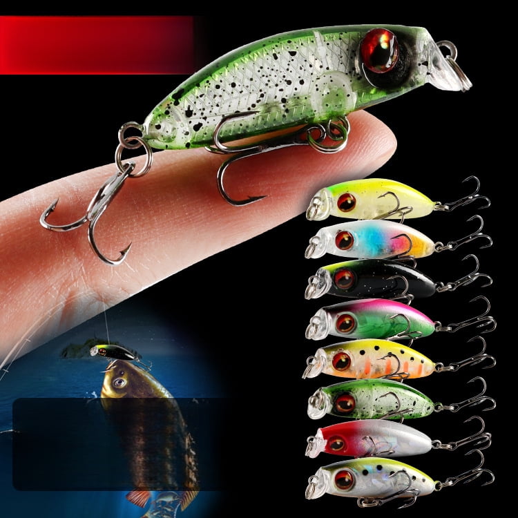 2PC Fishing Lures Jigs with Hook 3.1g Bionic Fake Fish Bait Micro Fake Bait Wave Crawling Sinking Water Lure Set Sea Minnow