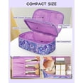 thumbnail image 3 of Bolsa de Maquillaje de Viaje Relavel Pequeña Floral con Compartimento para Brochas, 3 of 9