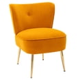 thumbnail image 6 of Canddidliike Modern Velvet Fabric Leisure Chairs, Bedroom Cushion Seat Chairs - Ginger, 6 of 10