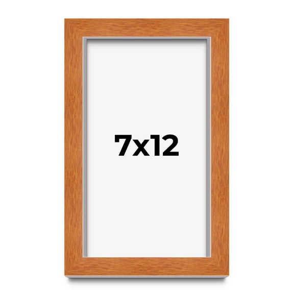 7x12 Shadow Box Frame Brown | 0.875 Inches Deep Real Wood Contemporary Shadowbox Display Frame | UV