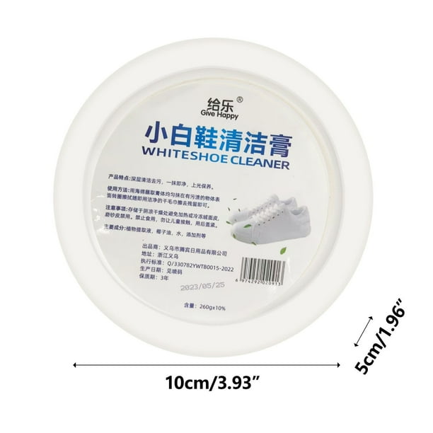 Crema limpiadora para calzado blanco, multifuncional, para limpieza, abrillantado, blanqueamiento y mantenimiento del amarilleo de calzado deportivo. Crema limpiadora blanqueadora para manchas de calz