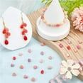 thumbnail image 3 of 1 caja de 80 cuentas acrílicas de flores artificiales, 4 colores, sueltas, de plástico, color jazmín y coral, con espaciador floral colorido., 3 of 9