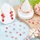 thumbnail image 3 of 1 caja de 80 cuentas acrílicas de flores artificiales, 4 colores, sueltas, de plástico, color jazmín y coral, con espaciador floral colorido., 3 of 9