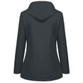 thumbnail image 2 of Coats for Women Fleece Lined Raincoats Lightweight Hooded Jackets Waterproof Windbreaker Trench Jackets, 2 of 3