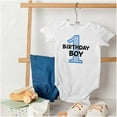 thumbnail image 4 of Happy First 1st Birthday Little Guy Bodysuit Jumper Boys Infant Baby Brisco Brands 24M, 4 of 6