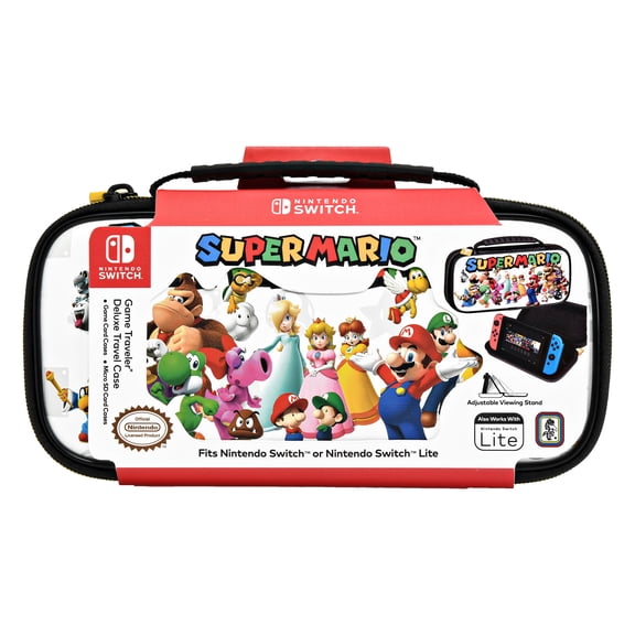 RDS Industries - Super Mario Edition, Nintendo Switch and Nintendo Switch Lite, Game Traveler Deluxe, Video Game Travel Case