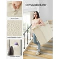 thumbnail image 7 of 200L Laundry Sorter 3-Section Laundry Basket with Wheels Rolling Laundry Hamper with Removable Liner Cream White, 7 of 7