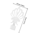 thumbnail image 2 of FESTFENDS Curtain Rod Cover White Metal End Caps Decorative Finials for Home Window Decoration, 2 of 8