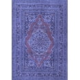 thumbnail image 1 of Ahgly Company Machine Washable Indoor Rectangle Medallion Blue Traditional Area Rugs, 2' x 4', 1 of 4