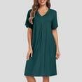 thumbnail image 2 of Night Gowns for Adult Women Pajama Sleeveless Lace Sexy V Neck Night Dress Sleepwear Green L, 2 of 5