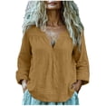 thumbnail image 2 of Neewe Womens Long Sleeve Shirts Casual Summer Fashion Ladie Tops Loose Fit Spring Lightweight Clothes Beach Vacation, 2 of 7