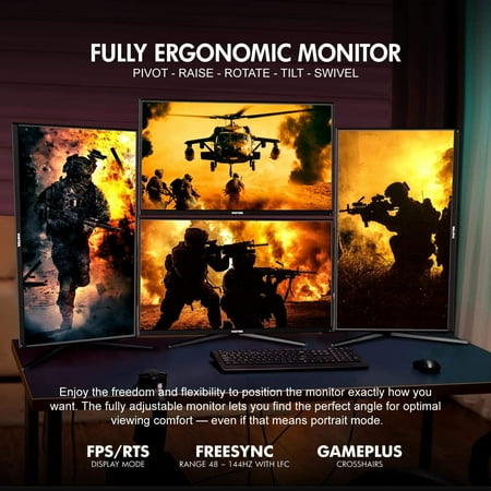 VIOTEK GFI27XQA 27” IPS 4K 120Hz (144hz Overclocked) G-Sync Ready, FreeSync Gaming Monitor - 3 Year Warranty (HDMI, DP) - Black