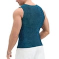 thumbnail image 2 of Fengqque Men's Sequin Tank Top Sparkly Metallic Sleeveless T Shirt Fitness Workout Summer Slim Fit Party Top Sky Blue S(S), 2 of 5