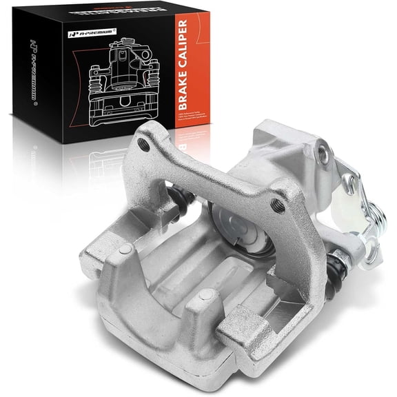A-Premium Disc Brake Caliper Assembly with Bracket Compatible with Select Audi Models - S4 2000 2001 2002, V6 2.7L - Rear Right Passenger Side