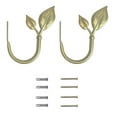 thumbnail image 3 of Mainstays 2 Decorative Leaf Curtain Holdbacks, Gold, 3 of 6