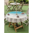 thumbnail image 3 of Outdoor Tablecloth with Umbrella Hole & Zipper, Summer Beach Round Tablecloth 54 Inch, Coastal Ocean Nautical Seaside Patio Table Cover Waterproof Table Cloth for Picnic/Party, 3 of 7