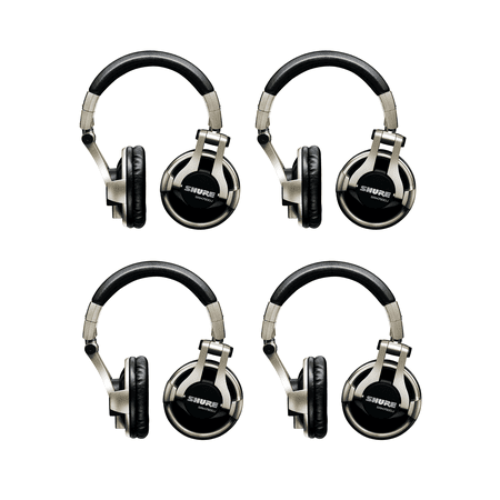 - Shure Closed Back Professional DJ Home & Studio Recording Headphones (4 Pack)