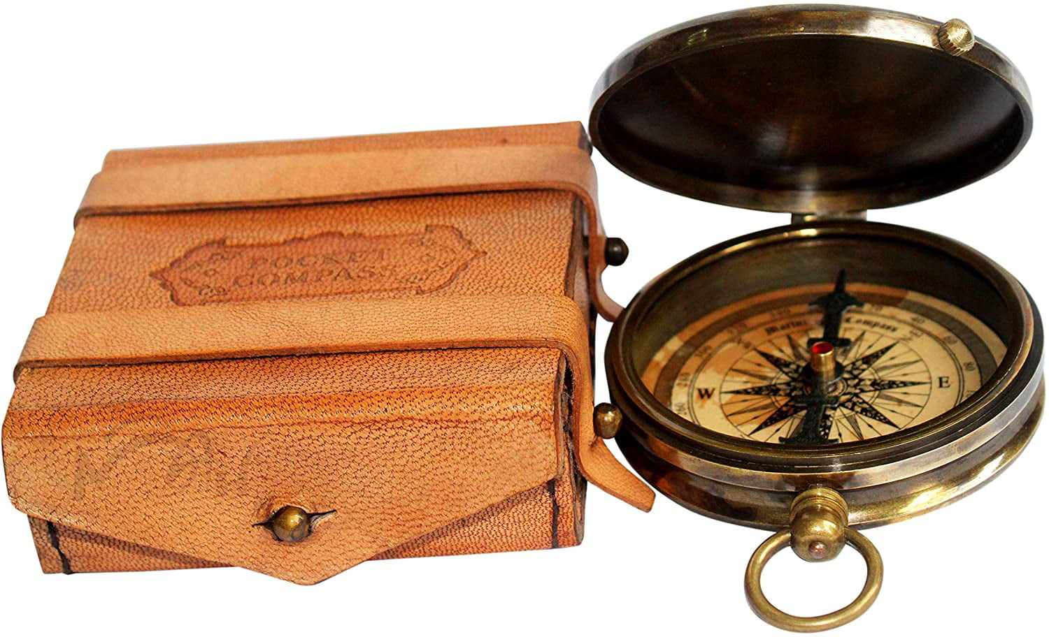 Lot of 10 Vintage Antique Brass Robert Frost Poem Compass Navigation Instrument 