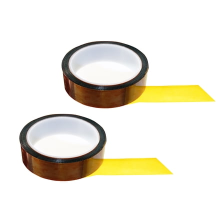 2 Rolls - Tapes Master 1 Mil 1 inch x 36 Yds Kapton Tapes - Polyimide High Temperature Tapes
