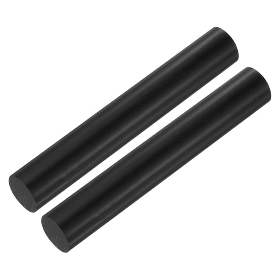 ABS Plastic Rod Round 15 mm x 100 mm Black for Model Material 2 Pcs