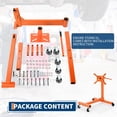 thumbnail image 4 of Support Moteur, Support Moteur Rotatif avec Construction en Acier Pliable, Base à 4 Roulettes et 4 Bras Réglables, Chariot Élévateur pour Réparation Automobile, 750 lbs Ou 1500 lbs, Orange Ou Rouge, 4 of 7