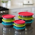 thumbnail image 6 of 6-Piece Stainless Steel Pet Bowl Set with Silicone Lids for Travel and Storage, 6 of 7